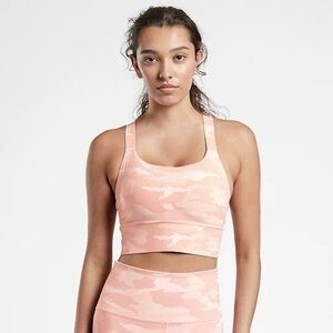 Athleta. Pink Camo Warrior Sports Bra. Size: Medium, A-C.
